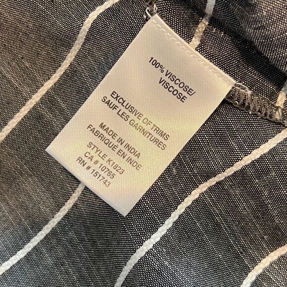 NWT Koy Resort Gray Striped Sleeveless Monterey Hooded Swim Cover-Up, Size Large - Picture 8 of 8